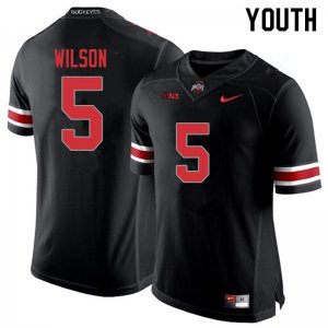 Youth Ohio State Buckeyes #5 Garrett Wilson Blackout Nike NCAA College Football Jersey For Sale PIJ5444RE